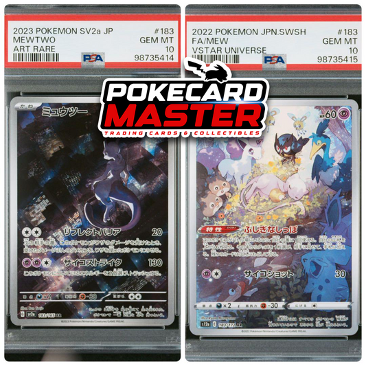 Mewtwo Sv2a & Mew S12a - PSA 10 (Nombres CONSÉCUTIFS)